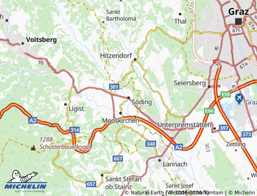 Mapa MICHELIN Söding-Sankt Johann - ViaMichelin