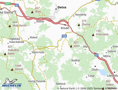 MICHELIN Bukovinka map - ViaMichelin