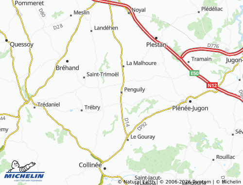 MICHELIN Penguily map - ViaMichelin