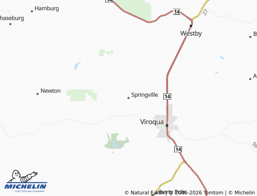 Mappa MICHELIN Springville - ViaMichelin