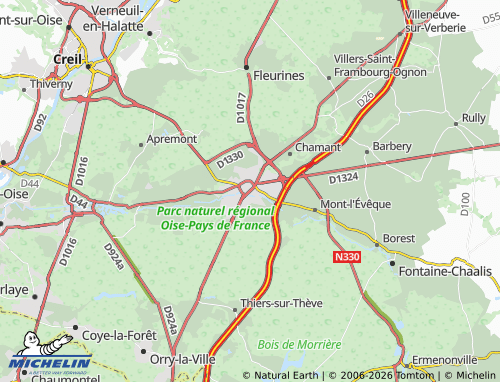 MICHELIN Senlis map - ViaMichelin