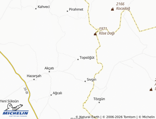 MICHELIN Topsöğüt map - ViaMichelin