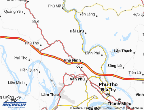 Carte MICHELIN Phù Ninh - ViaMichelin