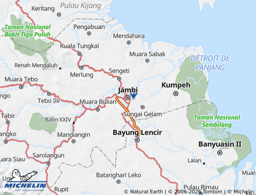 Carte MICHELIN Jambi - ViaMichelin