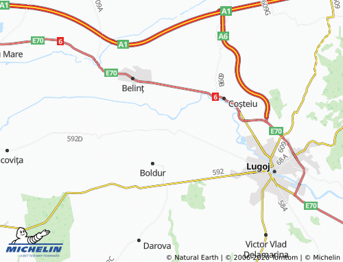 MICHELIN Jabăr map - ViaMichelin