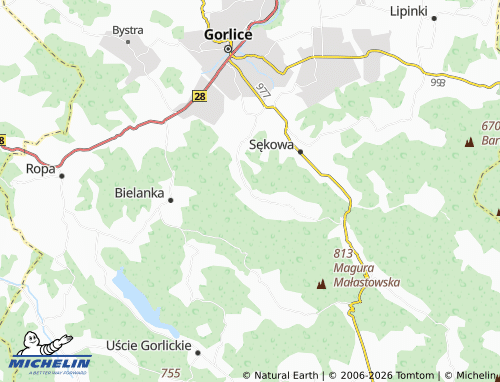 MICHELIN Owczary map - ViaMichelin
