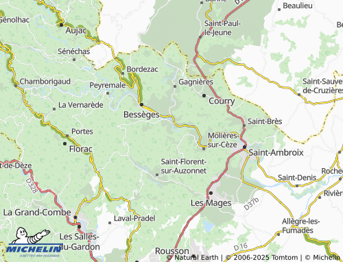 MICHELIN Robiac-Rochessadoule map - ViaMichelin