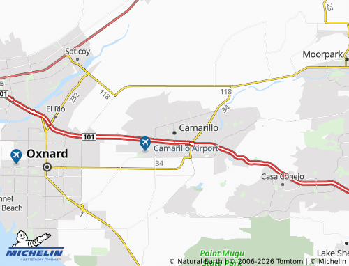Mapa MICHELIN Camarillo - ViaMichelin