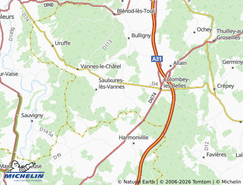 MICHELIN Barisey-au-Plain map - ViaMichelin