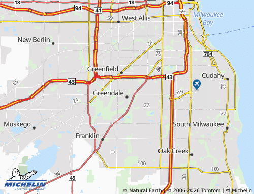 Mappa MICHELIN Greendale - ViaMichelin