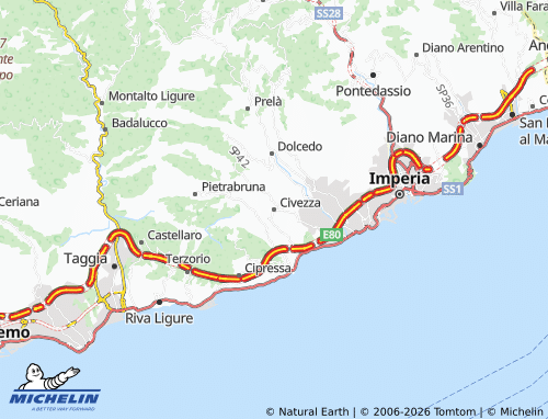 MICHELIN-Landkarte Civezza - ViaMichelin