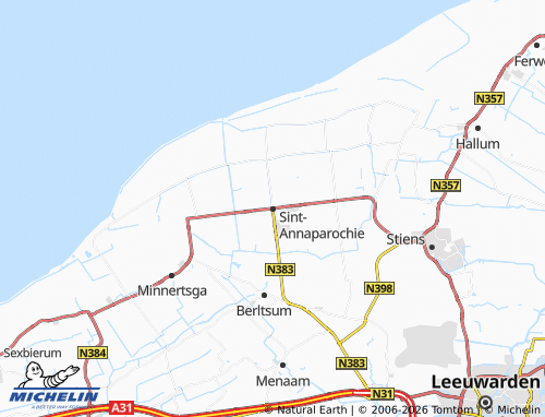 Kaart MICHELIN Sint-Annaparochie - ViaMichelin