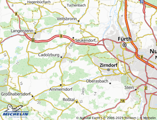 MICHELIN-Landkarte Wachendorf - ViaMichelin