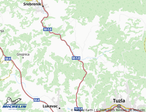 MICHELIN Tinja Gornja map - ViaMichelin