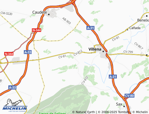 MICHELIN Las Virtudes map - ViaMichelin