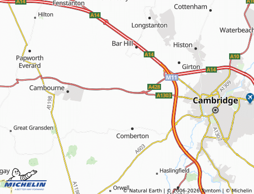 Carte MICHELIN Hardwick - ViaMichelin
