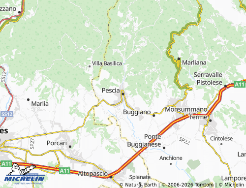 Mapa MICHELIN Pescia - ViaMichelin