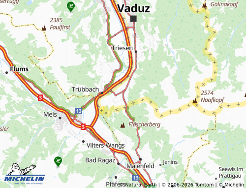 Mapa MICHELIN Balzers - ViaMichelin
