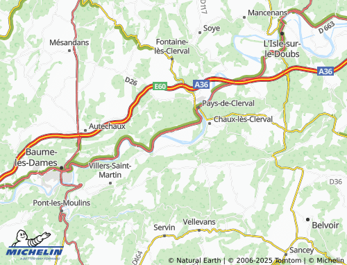 MICHELIN-Landkarte Branne - ViaMichelin