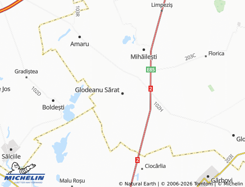 Carte MICHELIN Glodeanu Sărat - ViaMichelin