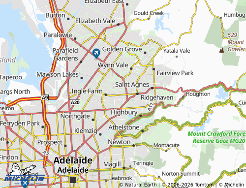 MICHELIN Modbury North map - ViaMichelin