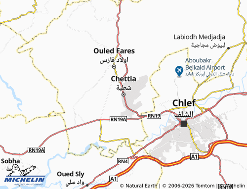 Carte MICHELIN Chettia - ViaMichelin