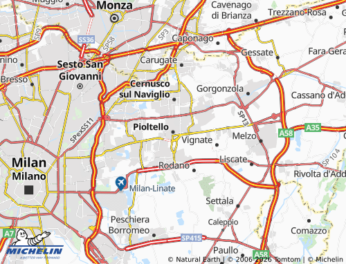 MICHELIN Pioltello map - ViaMichelin