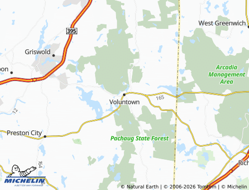 Mappa MICHELIN Voluntown - ViaMichelin
