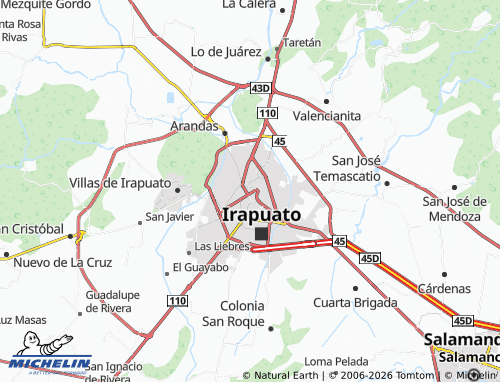 Mappa MICHELIN Jardines de Irapuato - ViaMichelin
