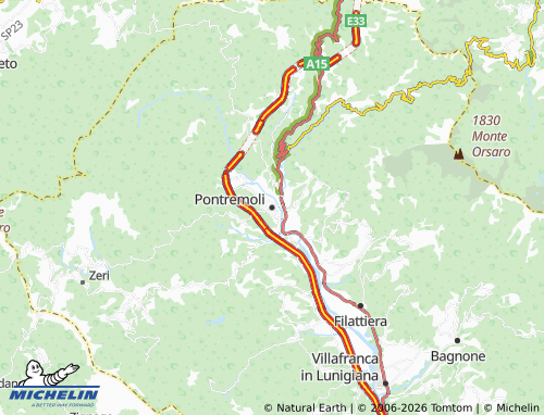 Mappa MICHELIN Pontremoli - ViaMichelin