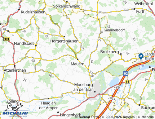MICHELIN Mauern map - ViaMichelin