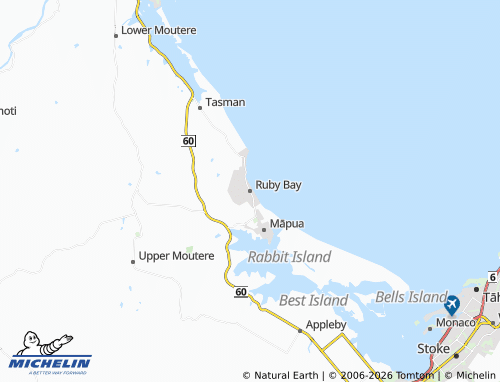 Mappa MICHELIN Ruby Bay - ViaMichelin