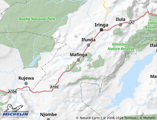 Mapa MICHELIN Mufindi - ViaMichelin
