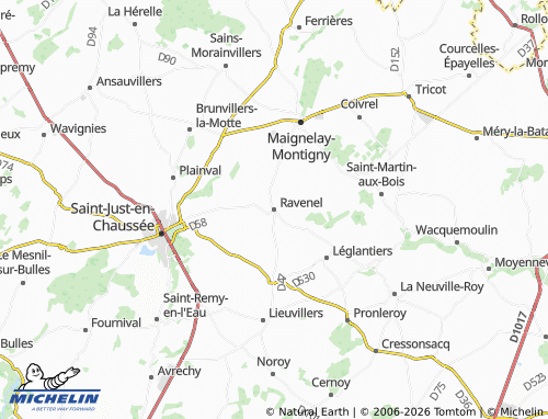 Mapa MICHELIN Ravenel - ViaMichelin