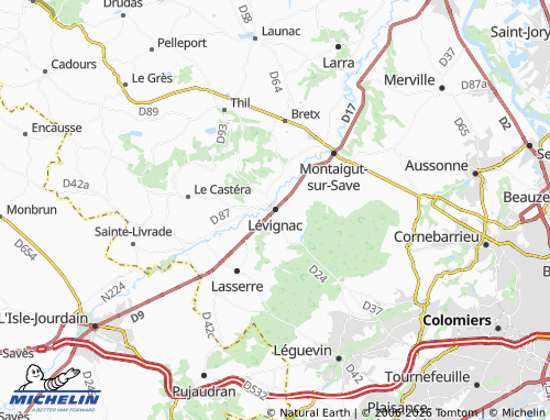 Mappa MICHELIN Lévignac - ViaMichelin
