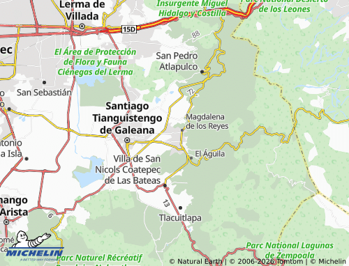 Mappa MICHELIN Santiago Tilapa - ViaMichelin
