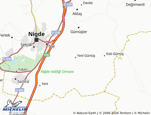 Mapa MICHELIN Yeni Gümüş - ViaMichelin