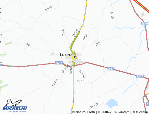 Mapa MICHELIN Lucera - ViaMichelin