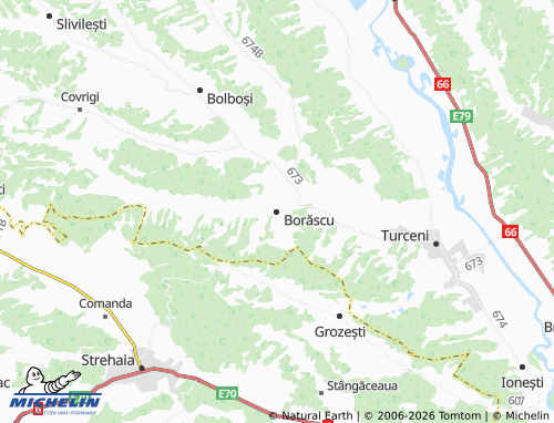 Kaart MICHELIN Borăscu - ViaMichelin
