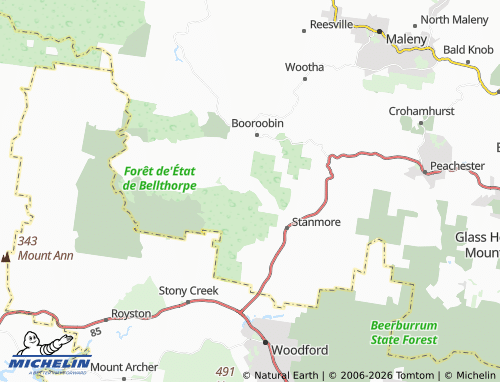 Mapa MICHELIN Bellthorpe - ViaMichelin