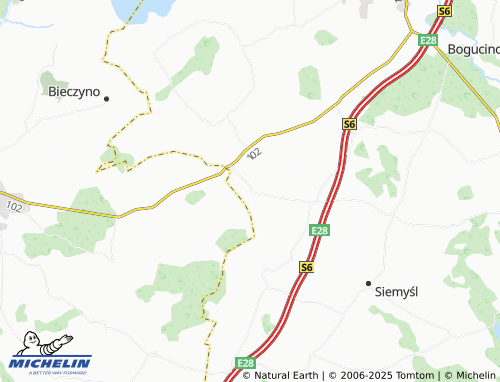 MICHELIN Kędrzyno map - ViaMichelin