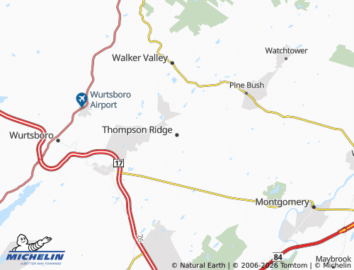 Mapa MICHELIN Thompson Ridge - ViaMichelin