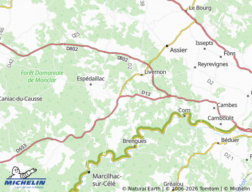 MICHELIN Grèzes map - ViaMichelin