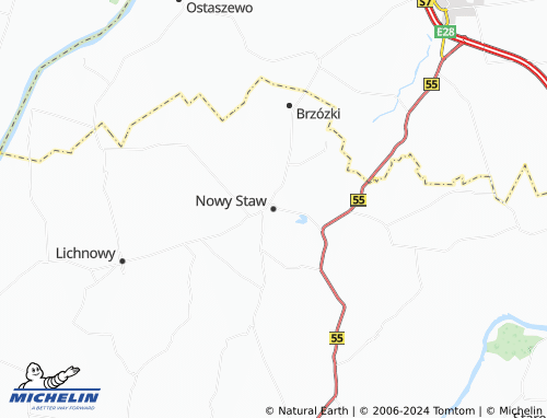 Mapa MICHELIN Nowy Staw - ViaMichelin