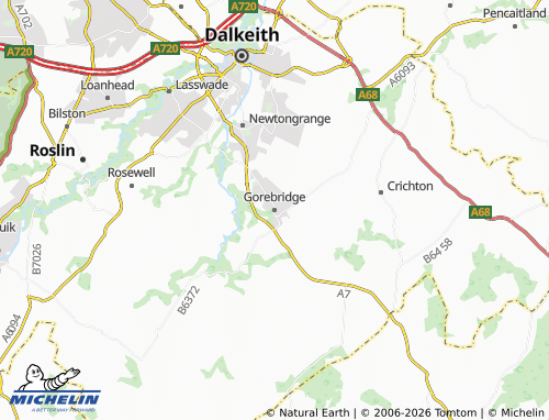 Carte MICHELIN Gorebridge - ViaMichelin