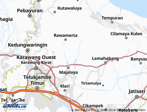 MICHELIN Telagasari map - ViaMichelin