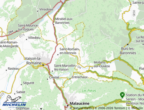 MICHELIN Faucon map - ViaMichelin