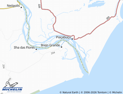 MICHELIN Brejo Grande map - ViaMichelin