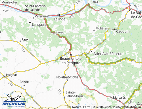 Carte MICHELIN Beaumontois-en-Périgord - ViaMichelin