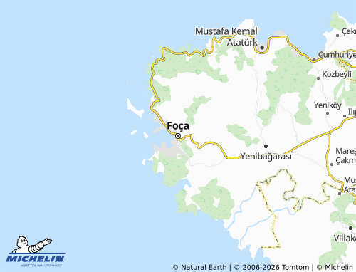 Carte MICHELIN Foça - ViaMichelin